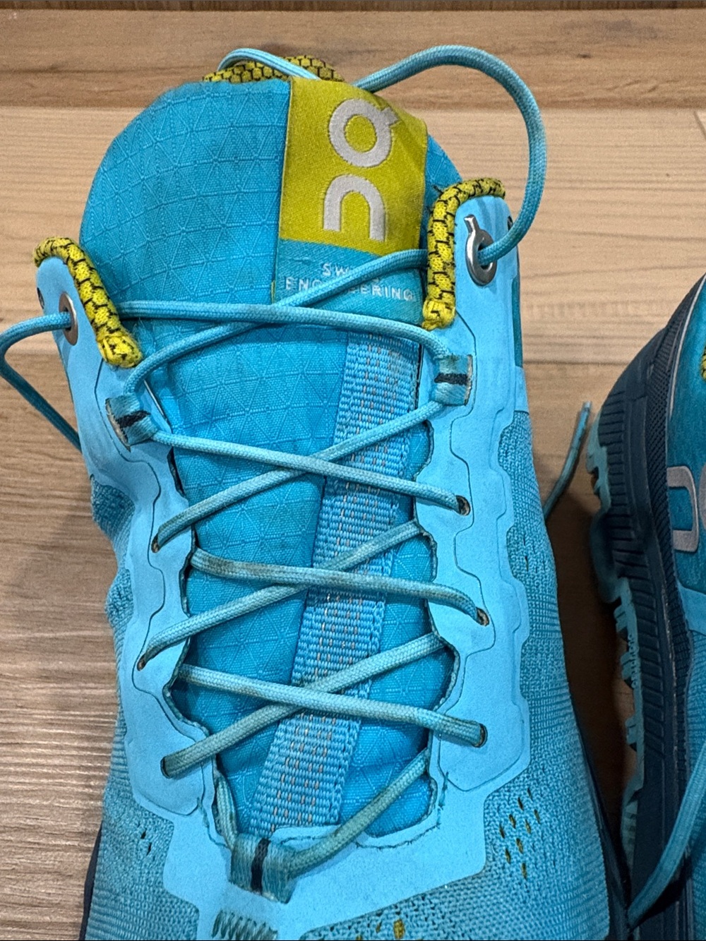 ON Clouds Cloudventure Trail Running Horizon Blue Teal Sulfer Green Athletic 8.5 - Picture 9 of 10